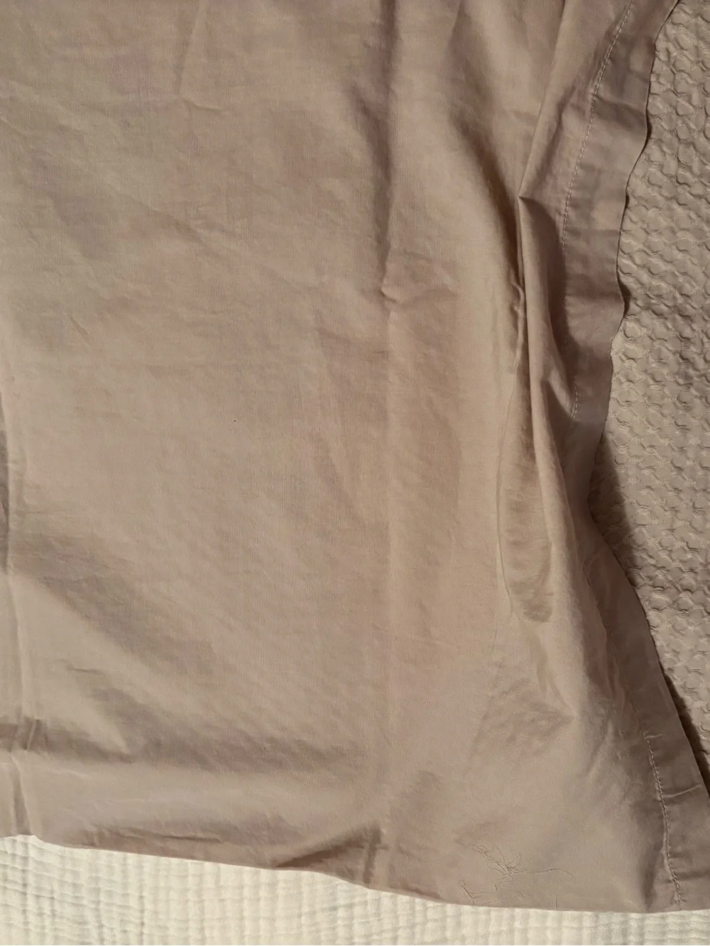Quince Organic Luxe Honeycomb Duvet Cover Set in Sand - Full/Queen